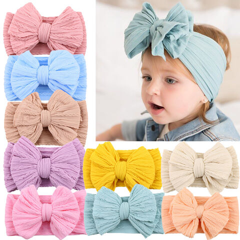 Diadema bebé niño arco sombreros Bowknot grande turbante para niños  elástico bandas para el cabello niña