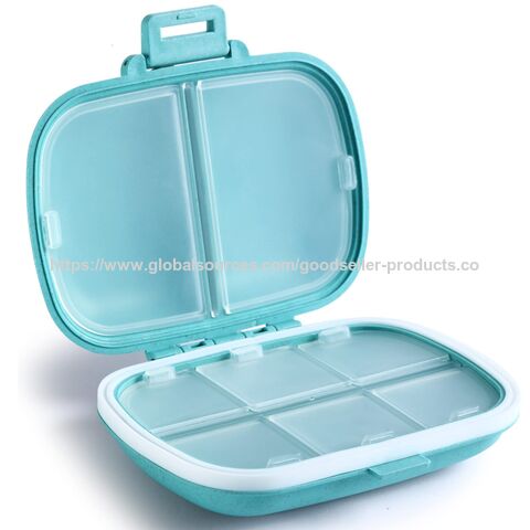 Organizador Diario de Pastillas con 8 Compartimentos, Estuche Portátil para Medicamentos y Vitaminas for sale at factory direct price