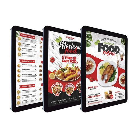 A2 Illuminated Poster Frame LED Sign Restaurant Menu Advertising Light
