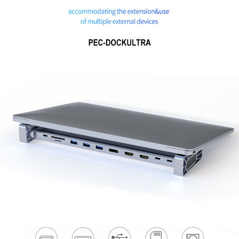Estação de Acoplamento Universal 12 em 1 USB-C para Macbook, USB 3.1 Gen1 5Gbps