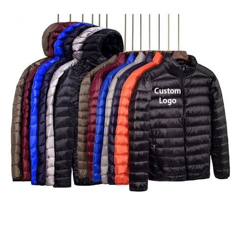 Wholesale Outdoor Light Warm Duck Feather Custom Logo Nylon Black Hooded  Winter Bubble Puff Filled Down Puffer Jackets For Men - Buy China Wholesale  Down Jacket $10