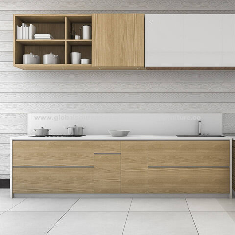 Modern Home Hotel MDF Wood Modular Kitchen Cabinets Design White