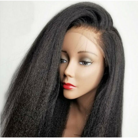 Human hair yaki clearance wig