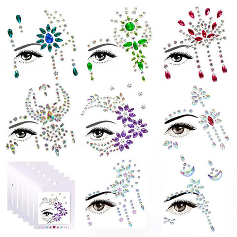 Buy China Wholesale Factory Face Jewels Tattoo Rhinestone Shiny Diamond  Sticker Rave Crystals Eyes Body Sticker For Festival Decoration & High  Quality Manufacturers Custom Logo Private $0.48