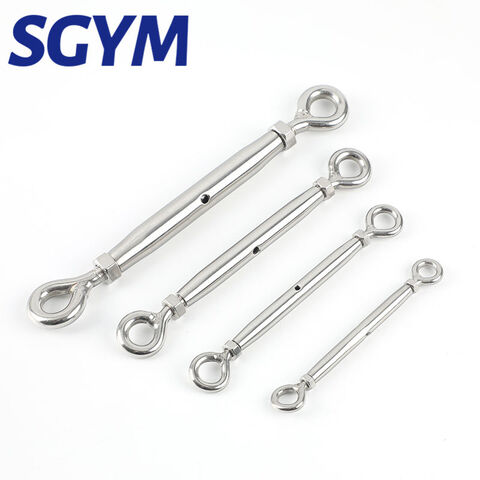 10pcs M6 304 Stainless Steel Hook Eye Turnbuckles Wire Rope