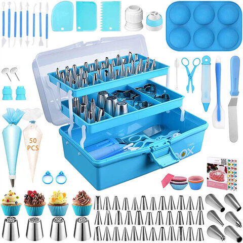 Buy Wholesale China 236pcs Cake Decorating Supplies Kit Piping Bags And  Tips Set With 3-layer Blue Folding Box Cake Decorating Tools Set & Cake  Tools at USD 5.8