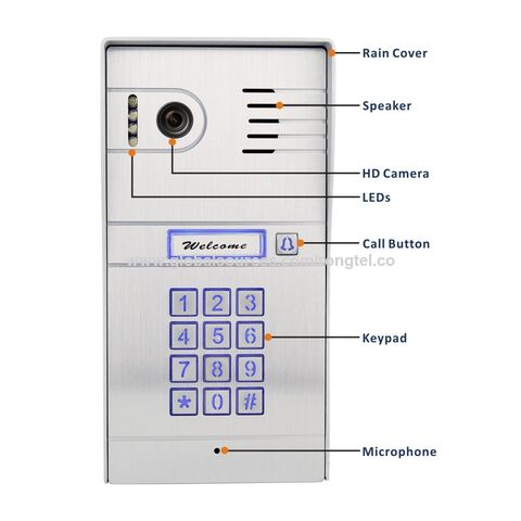 Accessoires d'interphone Filaire Vidéo Porte Téléphone Visuel Système d' Interphone Doorbell Moniteur Caméra Kit