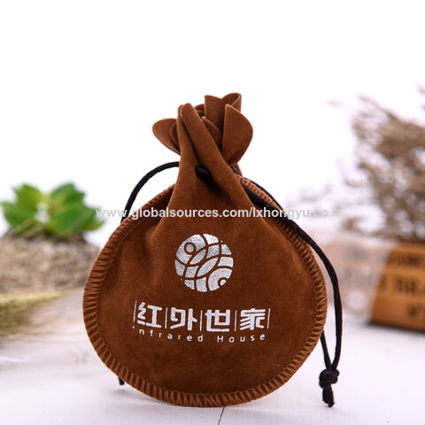 Wholesale Velvet Bags Drawstring Jewelry Pouches with Round Bottom in Stock