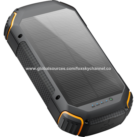 Premium Ultra Thin Solar Power Bank 20000mAh with Compass
