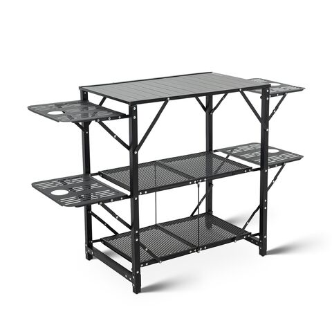 Table de Camping Portable en Aluminium avec Sac de Transport Noir pour Rangement Moderne et Transport Facile for sale at factory direct price