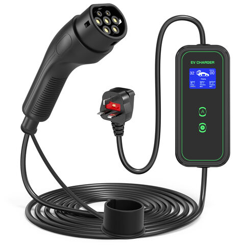 EV Portable Charging Cable Type 2 to EU Schuko with EVSE control