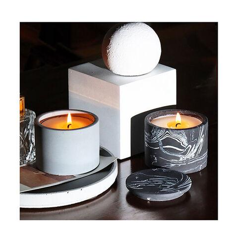 Custom Mini Cement Candle Cup Home Decor Concrete Candle Jar For Diy Scented Candle Wax for sale at factory direct price