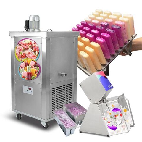 6 Ice Molds Ice Lollipop Popsicle Making Machine Lolly Maker Ice