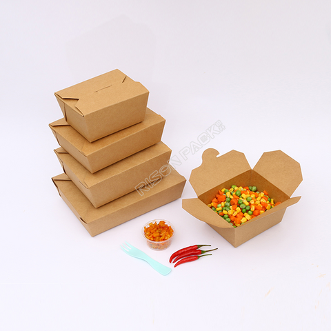 Buy Wholesale China Disposable Kraft Paper Take Out Container Lunch Box ...