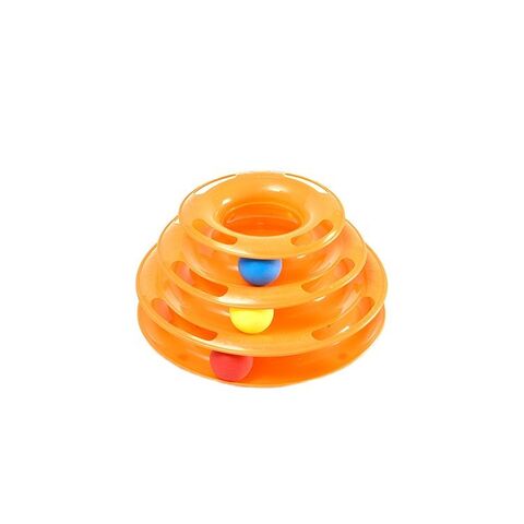 3 tier cat toy with balls 3 Level Cat Teaser Ball Toy