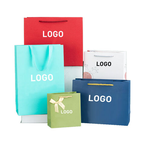 Buy Wholesale China Printed Custom Small Logo Paper Packaging Gift Bags  Luxury Shopping Paper Bags & Luxury Shopping Paper Bags at USD 0.65