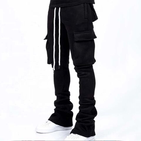 Men's Skinny Side Stripe Casual Elastic Close Bottom Track Pants Drawstring  Zipper Pant with Pockets Joggers Sweatpants (Black 2,Medium) at Amazon  Men's Clothing store