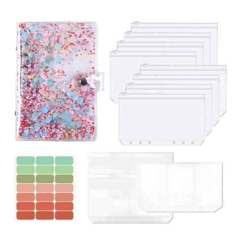 A6 Budget Binder, Transparenter Geldspar-Ordner mit Ausgabenbudgetblättern, Wasserdichte PVC-Tasche mit Reißverschluss, Bargeldumschlag for sale at factory direct price