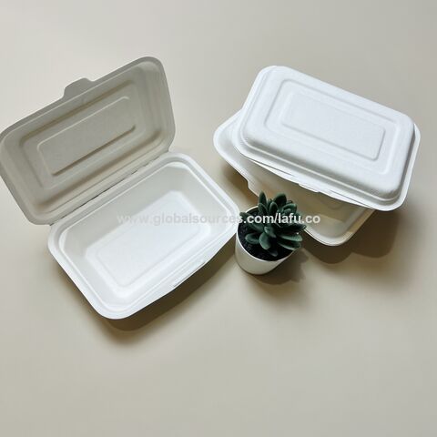 Disposable Pulp Food Containers Take Away Lunch Box Sugarcane Bagasse Pulp  Clamshell with Lid Restaurant Meal Prep to Go Compostable Lunch Take Away -  China Disposable Tableware and Biodegradable Tableware price