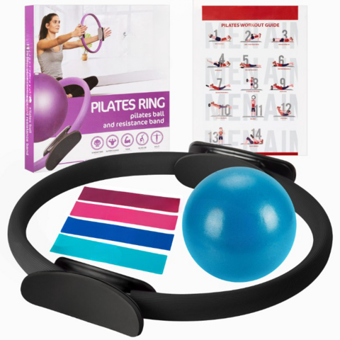 Buy Power Systems Fiberglass Pilates Ring with 2 Handles, Firm Resistance,  Black (83923) Online at Low Prices in India - Amazon.in