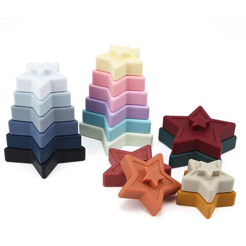 Buy Wholesale China Silicone Rubber Teether Sensory Stack Tower ...