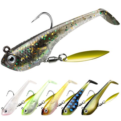 Fishing Lures Kit with 5 Tackle Boxes Spinner Baits Soft Plastic Swimbait Spoon  Lures - Fishing, Facebook Marketplace