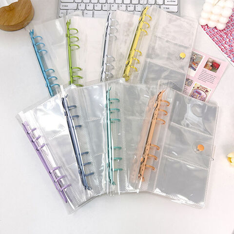 Buy China Wholesale Pvc Waterproof Transparent Glitter Colored Clip  Loose-leaf Folder A6 Budget Binder 6 Ring Binder With Pp Photo Sleeves & Pvc  Clear Binder $0.35