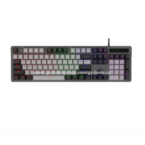 Keyboard Mekanik Kabel Ukuran Penuh dengan Lampu Latar Pelangi untuk Komputer Desktop PC 2023 for sale at factory direct price