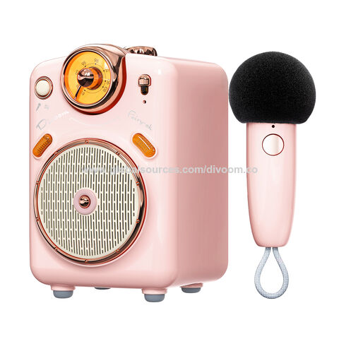 Mini Karaoke Machine with Wireless Microphones for Kids Adults, Portable  Small Bluetooth Speaker with Multiple Playback Options for Gift, Shower,  Party, Home, Travel, 10H Playtime, White 