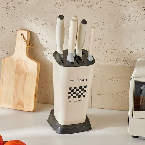 Kitchen Knife Block and Roll Bags Set, Countertop Knife Rack with Multiple  Slots and Utensil Holder, Knife Storage Box for Home - AliExpress