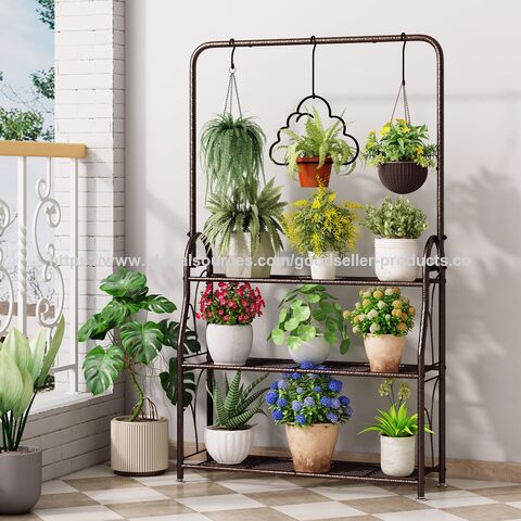 Kaufen Sie China Großhandels-Hohes Eck-hänge Regal, Metall-leiter Halter, Balkon-terrassen Pflanzen Blumen Ständer und Stand zu einem Preis von $4.12 USD
