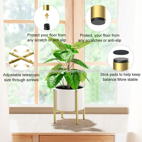 Dudukan Pot Tanaman yang Dapat Disesuaikan, Gaya Abad Pertengahan, Stabil, Bergaya, Sudut Luar Ruangan, Emas, untuk Bunga dan Tanaman for sale at factory direct price