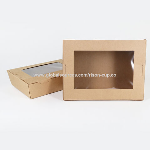 Kraft Packaging Box with Window Lunch Box Lunch Container Food Container  Food Box - China Kraft Box and Paper Box price