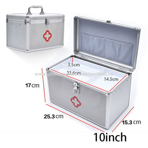 Buy Wholesale China First Aid Kit Lockable Medication Box Organizer  Emergency Medicine Storage Box Aluminum Medical Box & First Aid Kit at USD  12