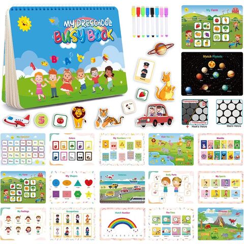 Comprar Libro de actividades Montessori para niños de 2, 3 y 4 años,  juguetes de aprendizaje para niños en edad preescolar, libro de actividades  para niños pequeños, libro de juguetes para bebés