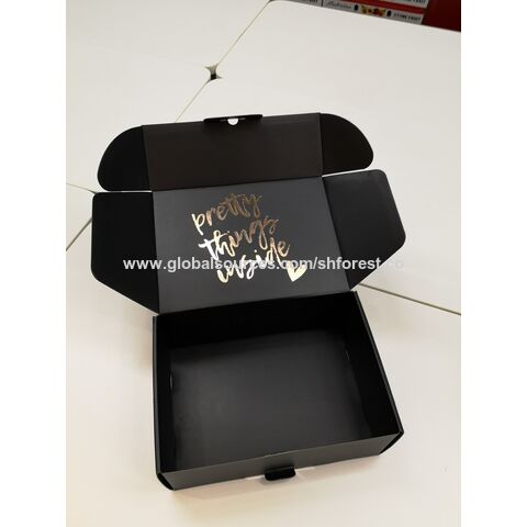 Buy Wholesale China Eco Friendly Custom Logo Printed Black Mailer Box ...