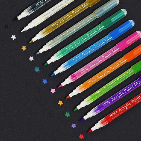 36 Colors Acrylic Paint Pens 0.7mm, Fine Tip Paint Markers For