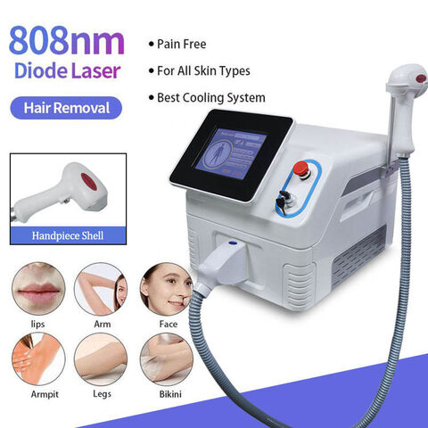 Diode Laser Triple Wavelength Painless Permanent Ice Titanium Hair Removal  Machine 755 808 1064nm