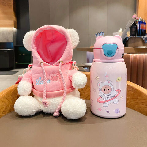 Cute Cartoon Kids Thermos Water Bottle For School Girls Large Stainless  Steel Child Vacuum Flask Thermal Insulation Straight Cup