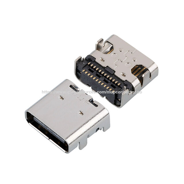 Conector MUP 24P USB C Hembra SMT para teléfono móvil USB 3.1 Tipo C, Socket para lectura de datos IoT, ¡oferta en Israel, India, Malasia, EAU, Egipto! for sale at factory direct price