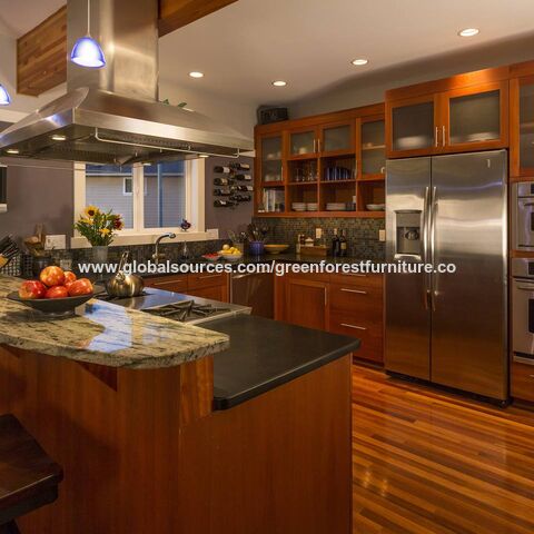 Modern Home Hotel MDF Wood Modular Kitchen Cabinets Design White