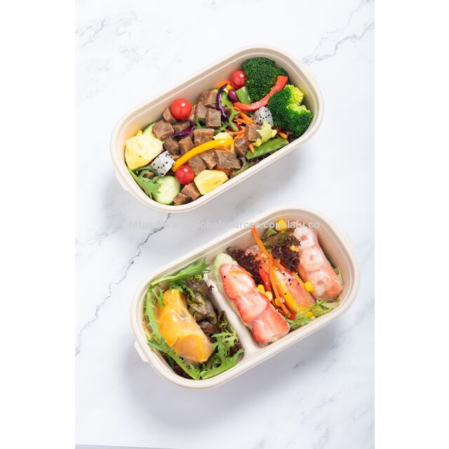 Buy Wholesale China 2 Compartment Disposable Food Container Packaging ...