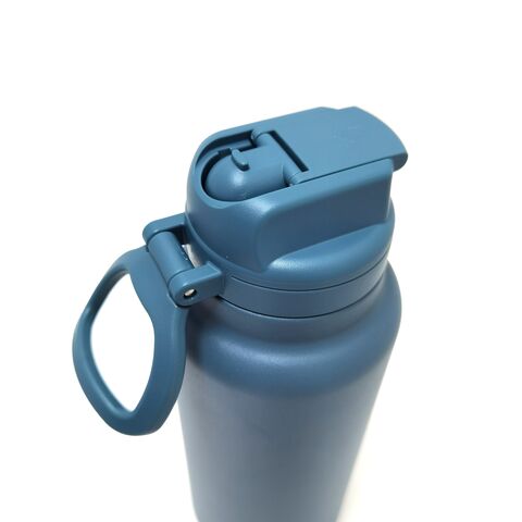 304 Edelstahl Doppelwandige Thermosflasche, wiederverwendbar, isoliert, Sport-Wasserflasche mit Strohhalmdeckel