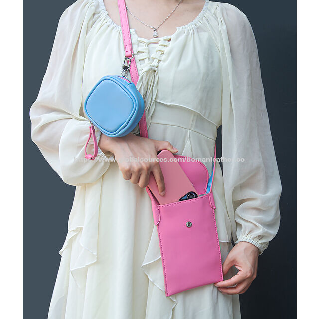 Bolso bandolera de cuero PU de nuevo diseño más vendido para mujer y niña, bolso para teléfono móvil for sale at factory direct price