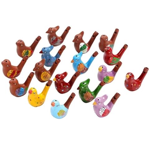 Compre Forma Animal Lindo Pájaro Silbato Niños Regalos Multicolor Cerámica  Música Agua Pájaro Silbato y Silbato de China por 0.27 USD