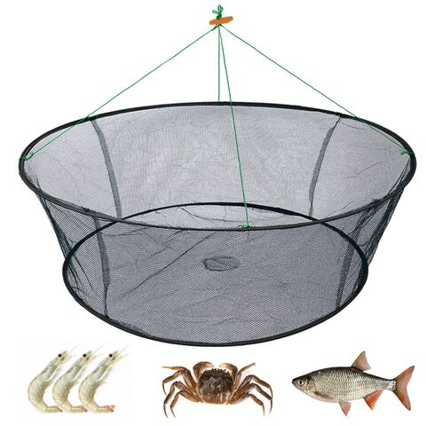 Crab Net Trap Cage,Portable Folded Fishing Net Fishing Bait Trap Fishing  Net Trap Reliable and Durable