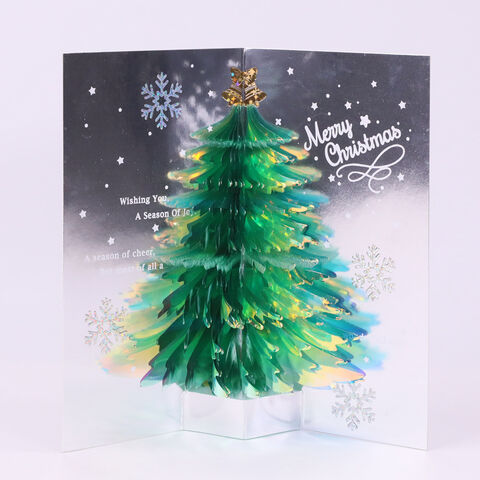 Tarjeta De Navidad Con Luces Y Música Para árbol De Navidad, Tarjeta Musical De Navidad Que Reproduce La Canción "We Wish You A Merry Christmas