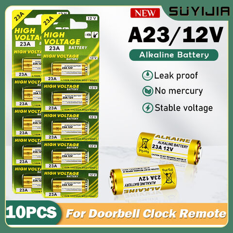 Buy Wholesale China 10pcs 12v A23 23a 23ga A23s E23a El12 Mn21 Ms21 V23ga  L1028 Gp23a Lrv08 For Remote Control Doorbell Dry Cell Battery & Dry Cell  Battery at USD 3.7