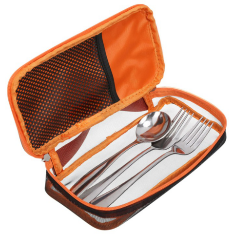 Organizador de Cubiertos de Viaje para Mesa, Tenedor, Cuchara, Picnic, Barbacoa, Senderismo, Utensilios de Cocina, Bolsa de Almacenamiento para Camping for sale at factory direct price