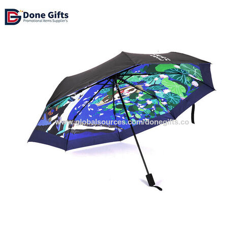 3-folding umbrellas, Promotional Folding Umbrellas Hot Sale Portable Folding Umbrella Anti-UV Windproof Umbrella